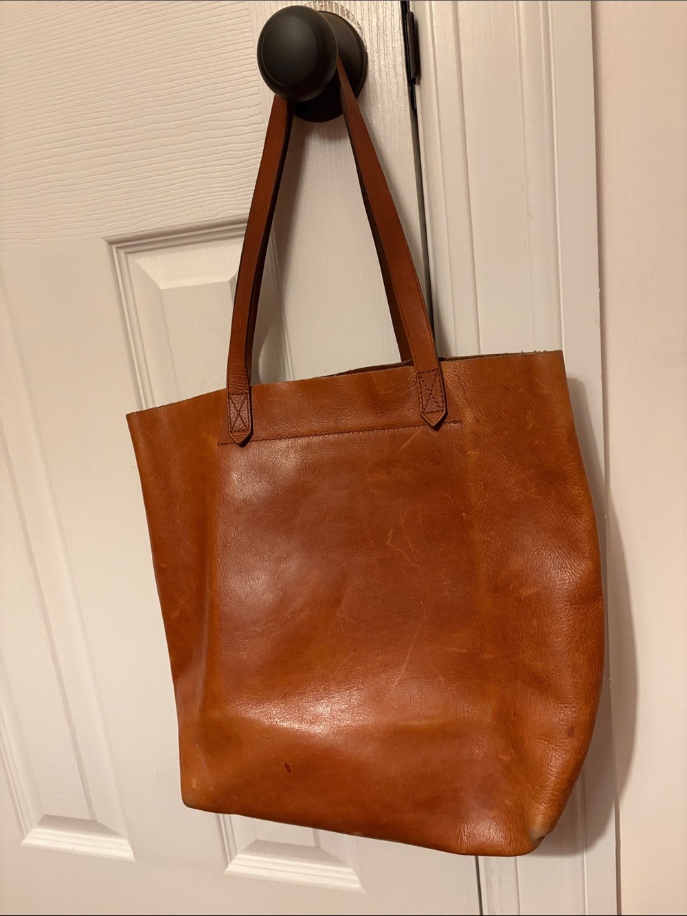 Madewell Cognac Leather Tote Bag
